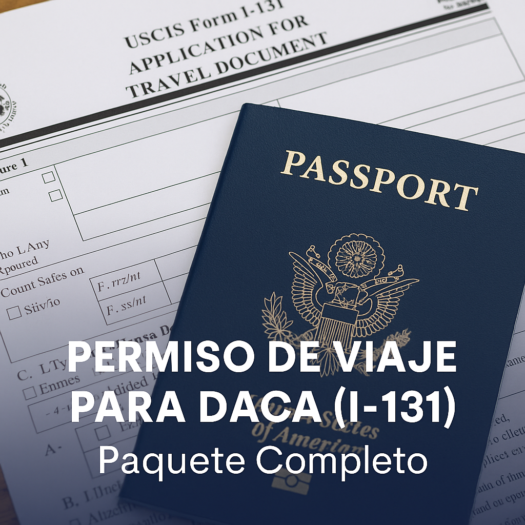 Permiso de Viaje para DACA (I-131) – Paquete Completo