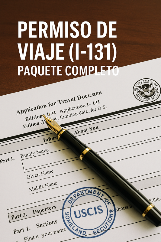 Permiso de Viaje (I-131) – Paquete Completo